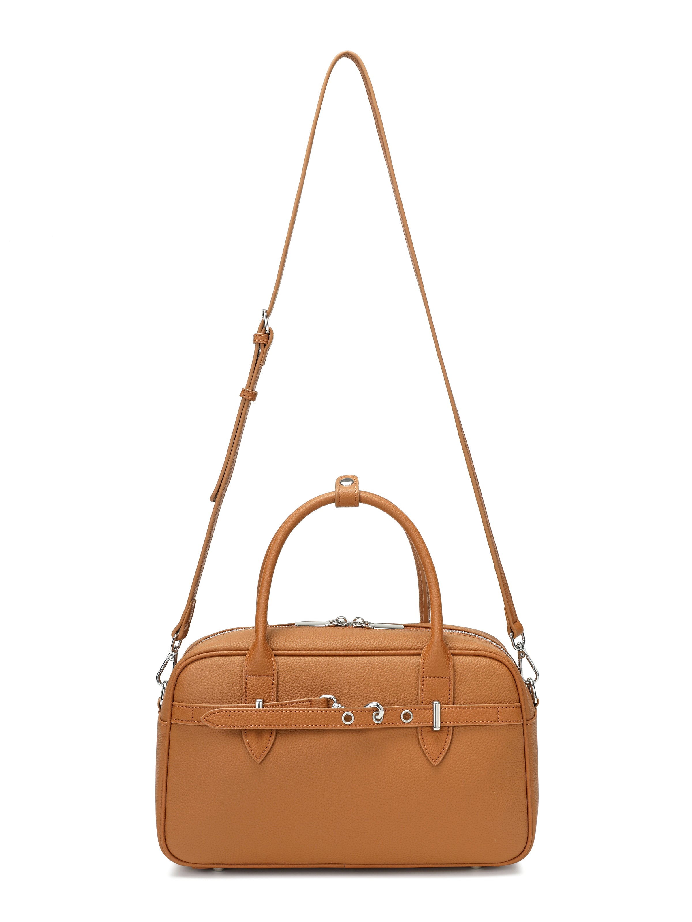 Vega - Women’s Genuine Pebbled Leather Satchel Handbag