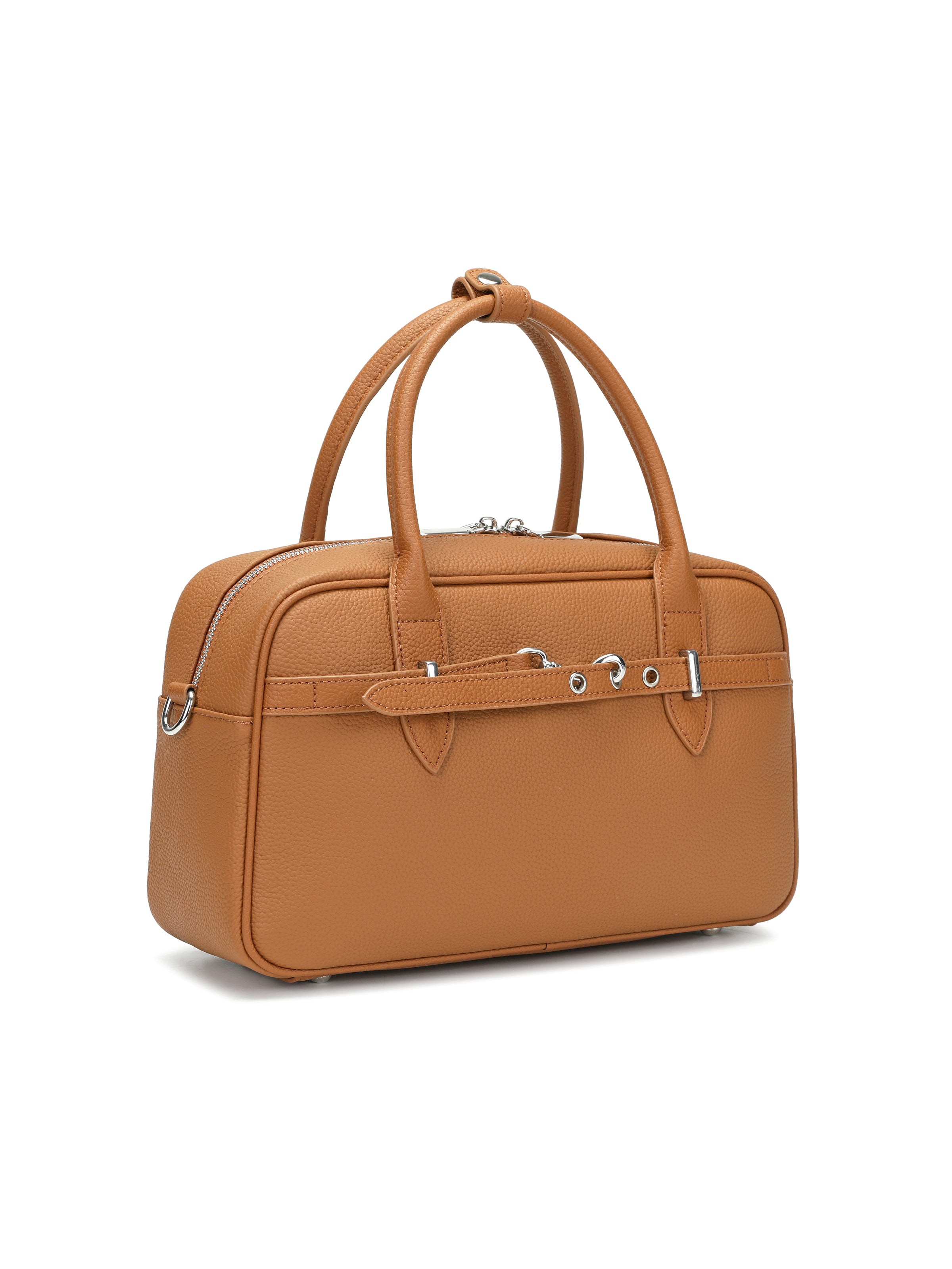 Vega - Women’s Genuine Pebbled Leather Satchel Handbag