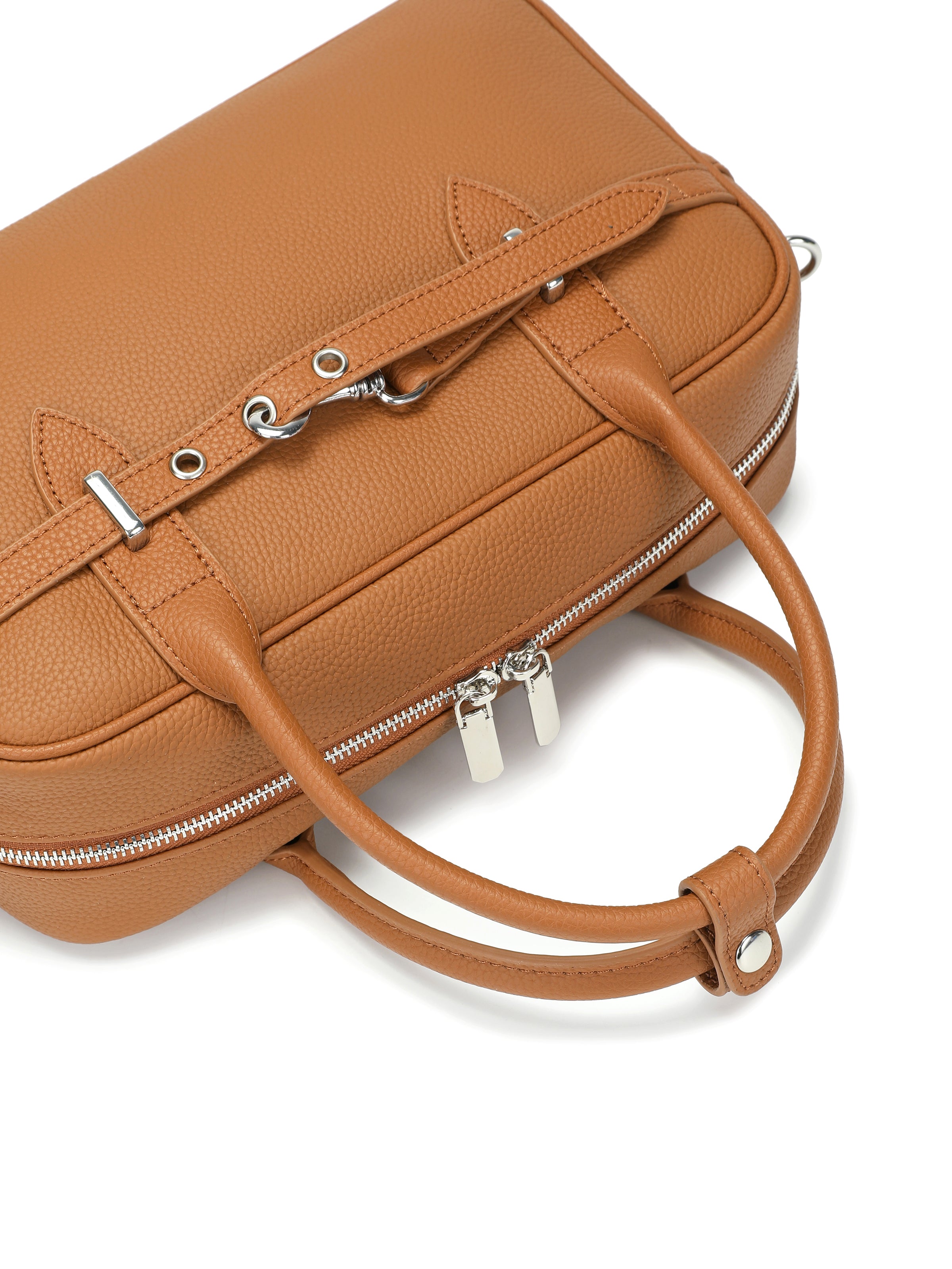 Vega - Women’s Genuine Pebbled Leather Satchel Handbag