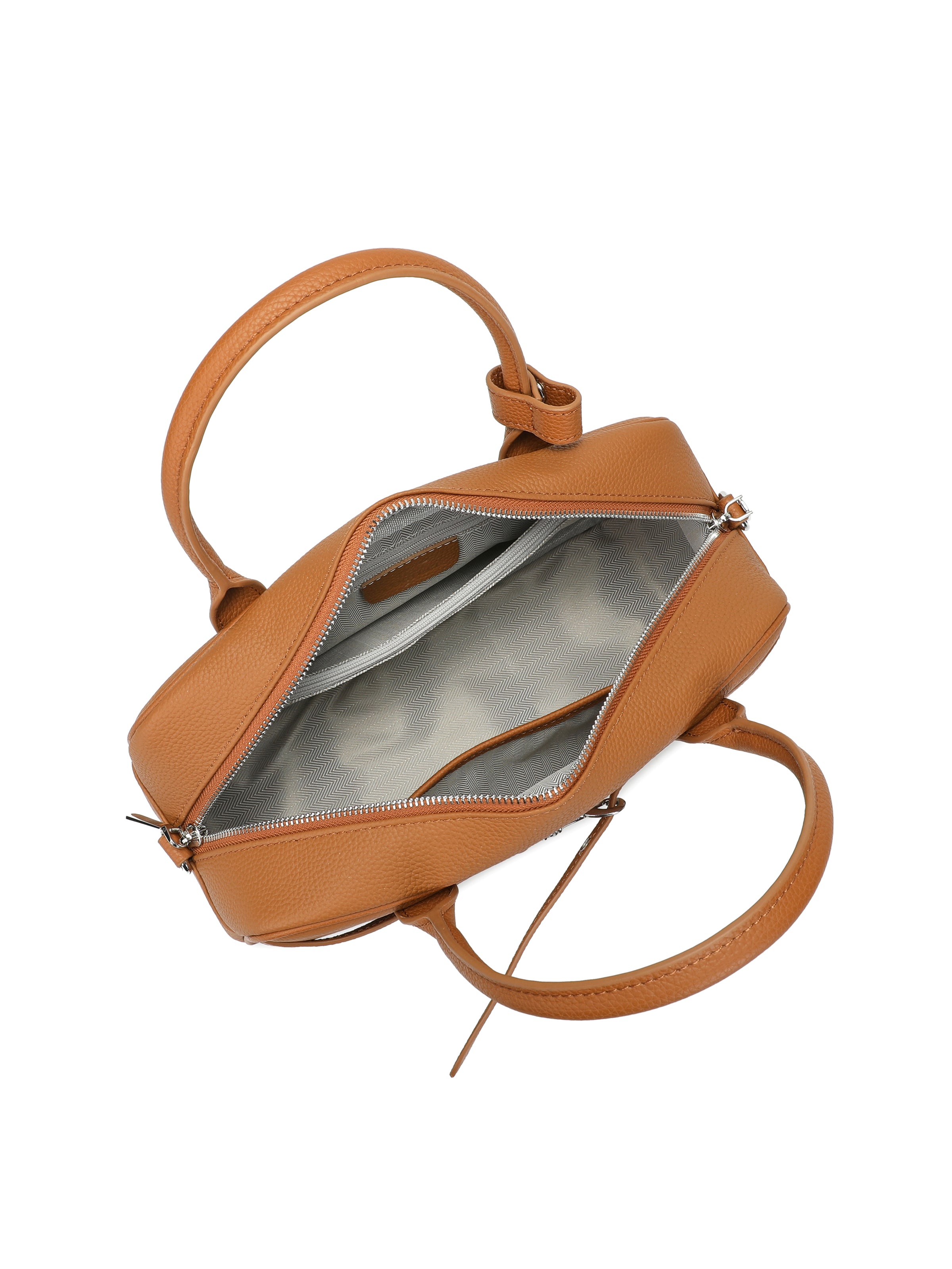 Vega - Women’s Genuine Pebbled Leather Satchel Handbag