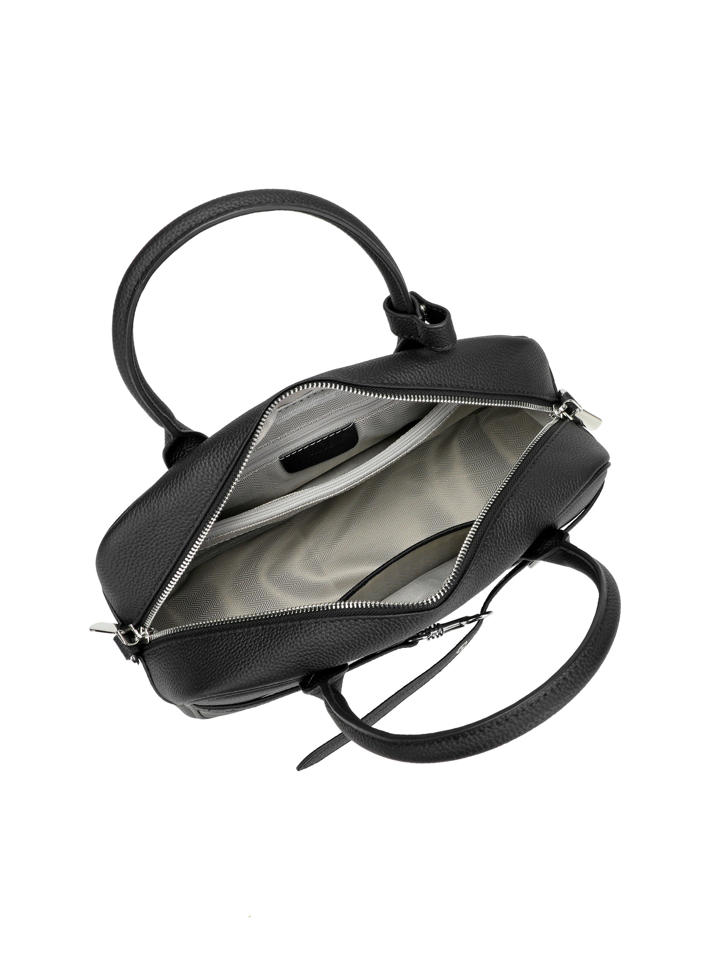 Vega - Women’s Genuine Pebbled Leather Satchel Handbag