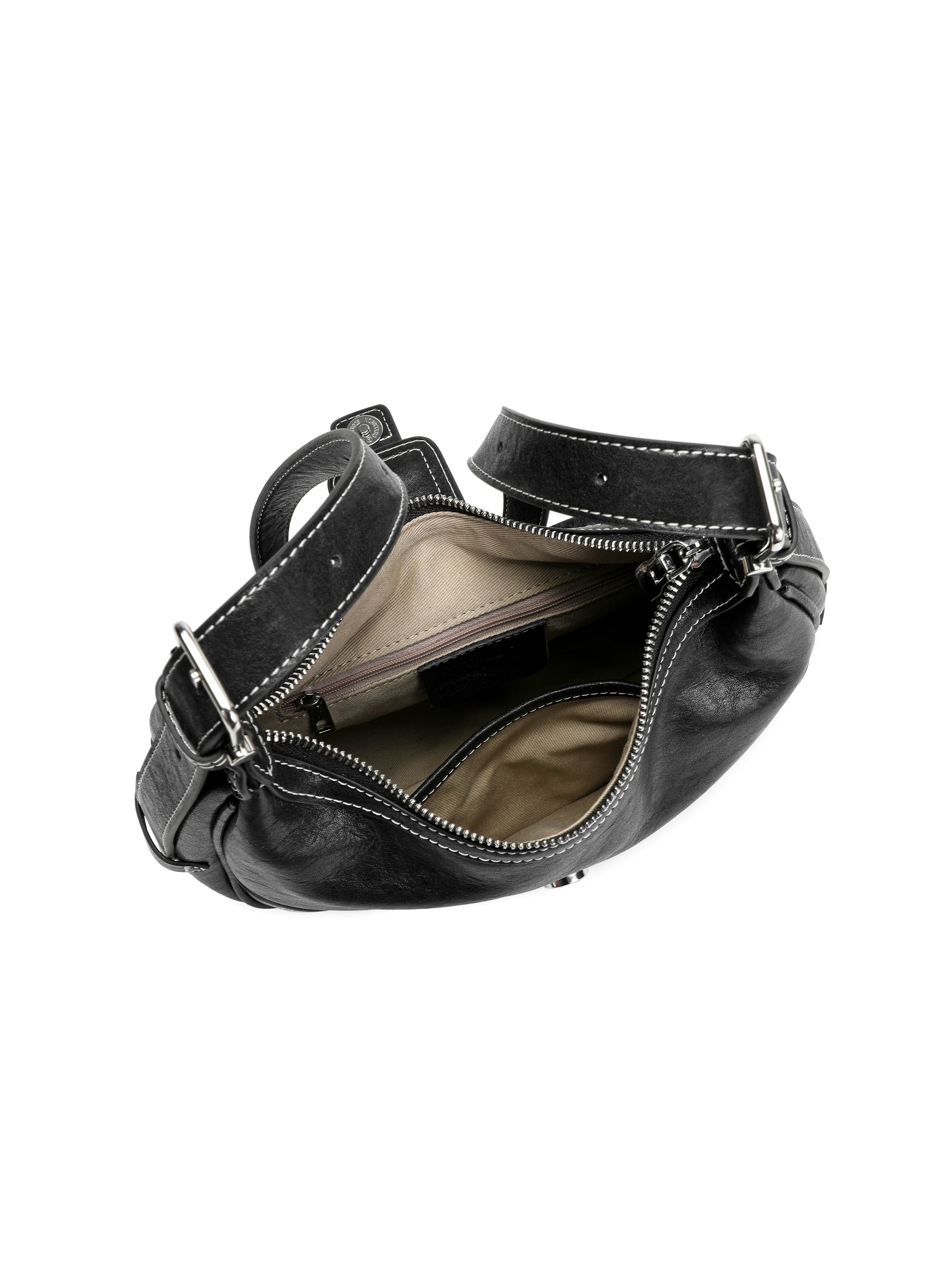 The Harper Saddle Buckle Bag – Vintage Leather in Black