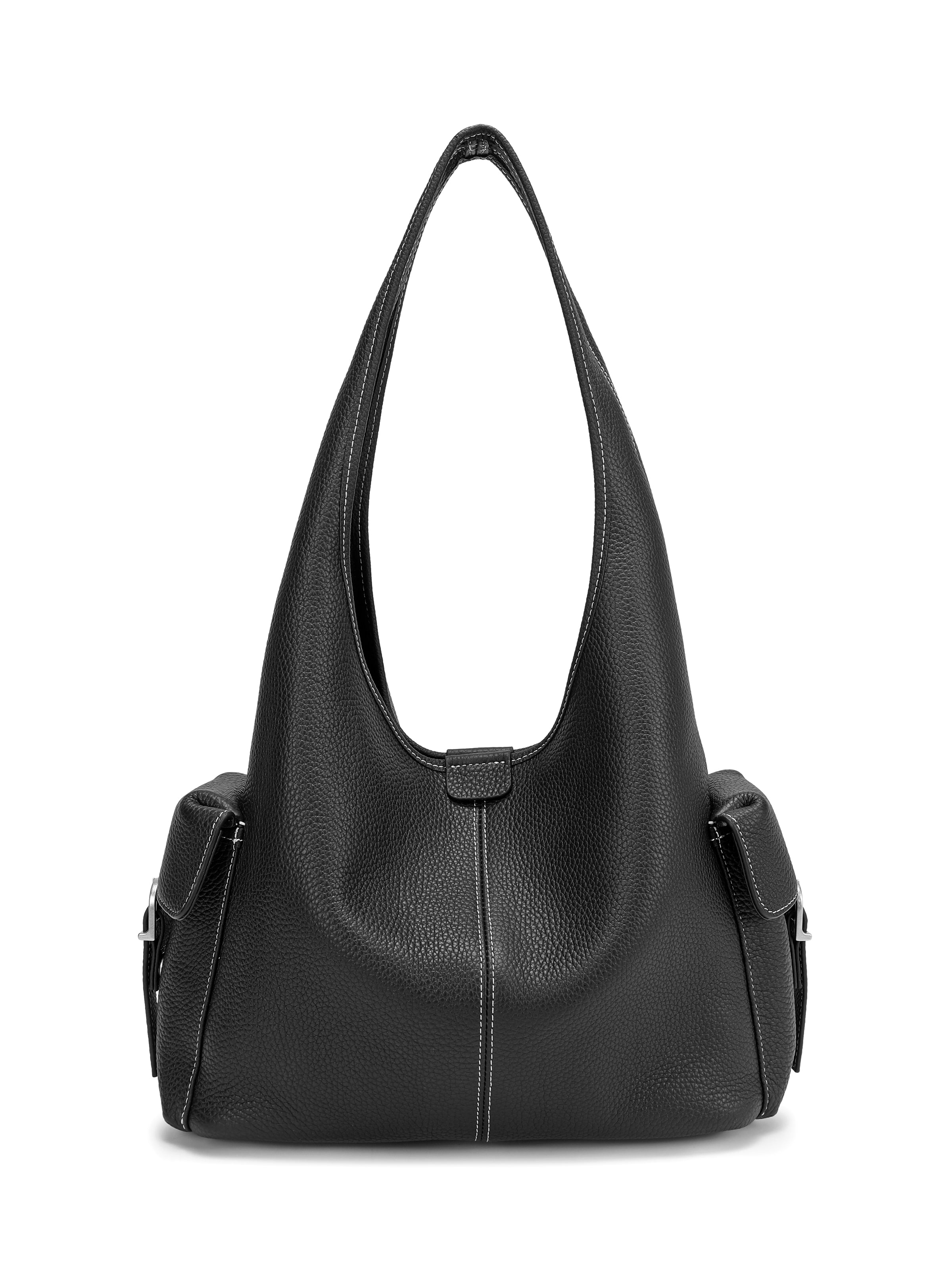 The Marais Pocket Hobo – Pebbled Leather Shoulder Bag