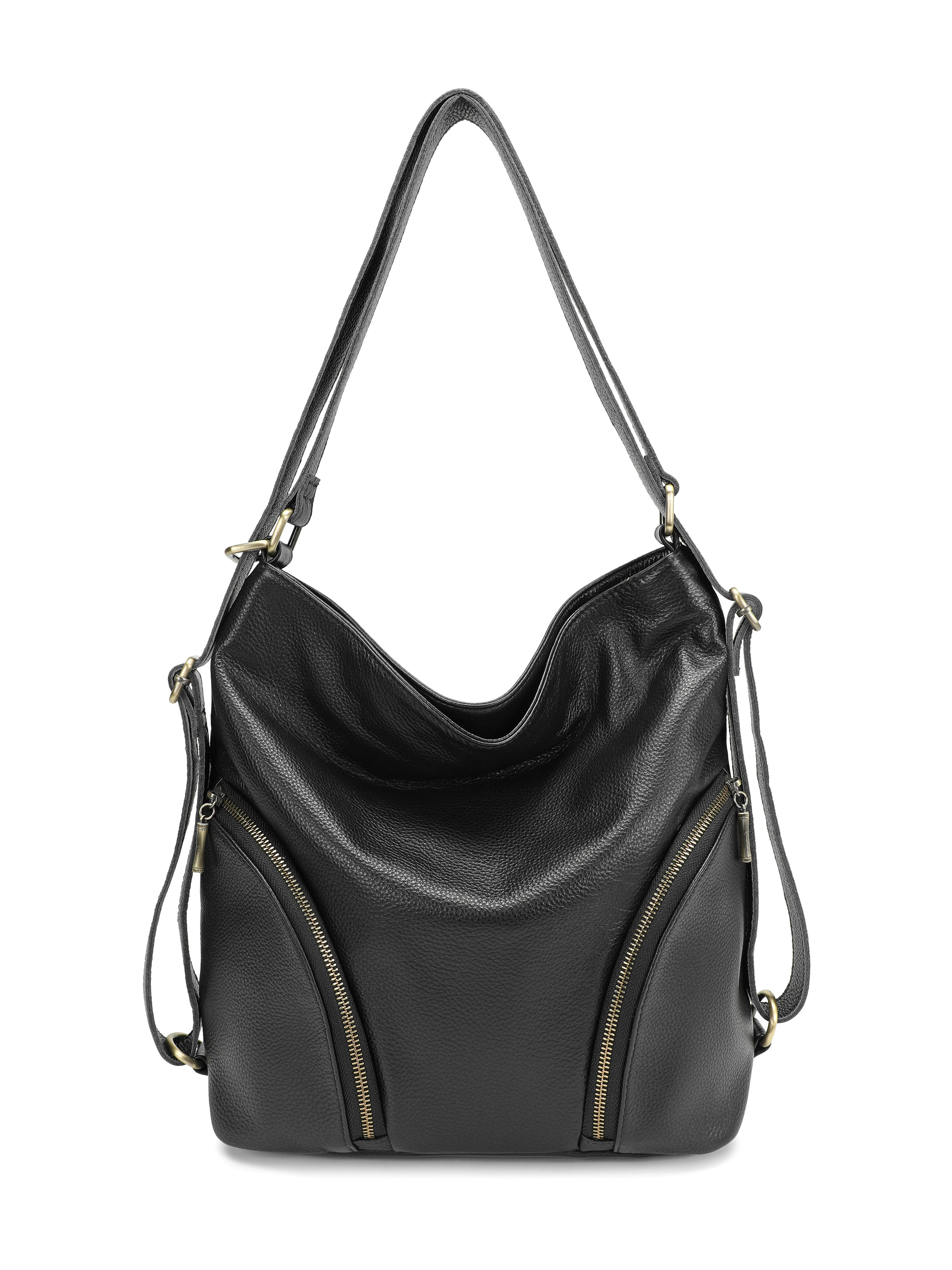 Sandra - Slouch Leather Hobo Shoulder Bag