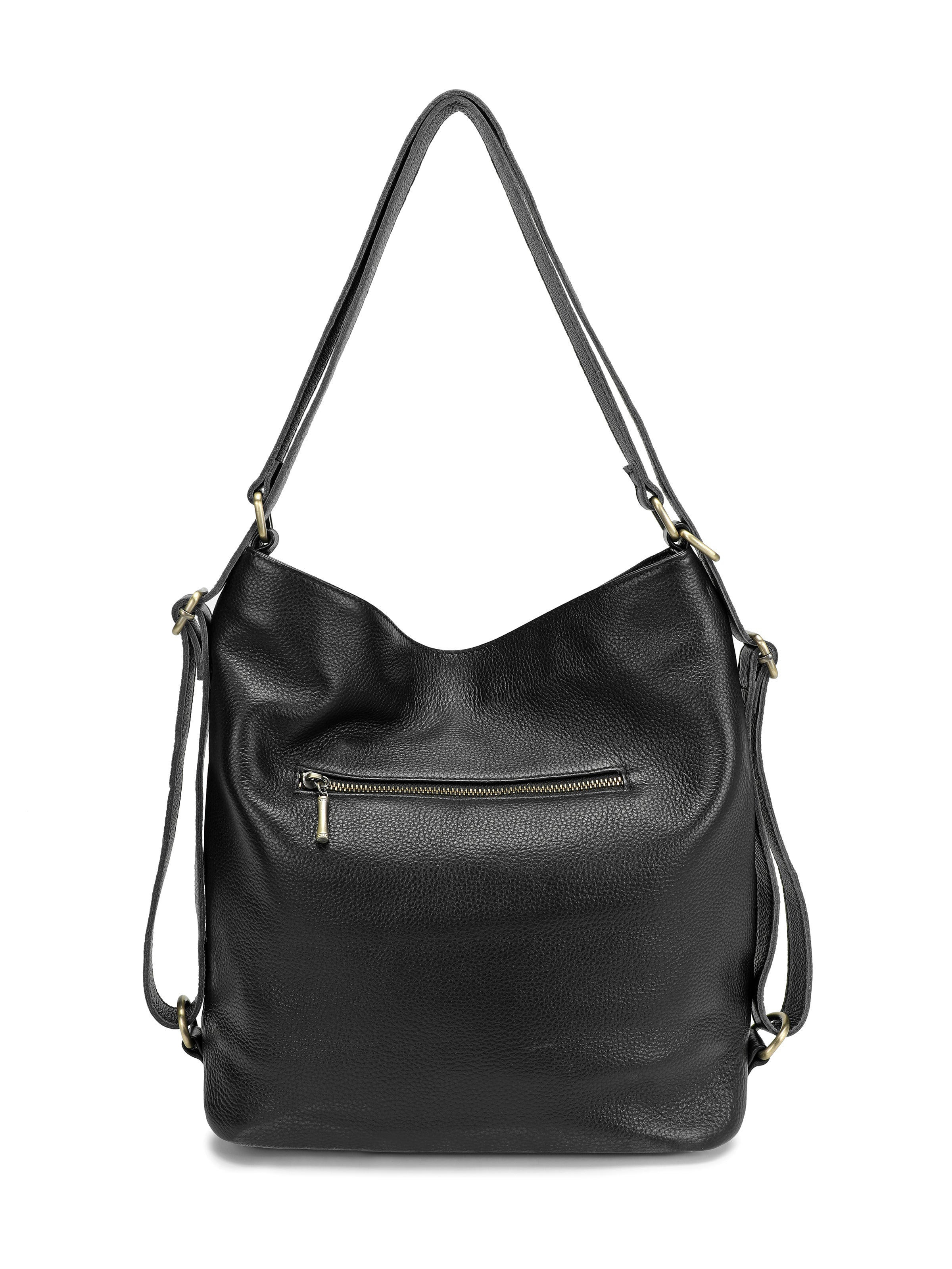 Sandra - Slouch Leather Hobo Shoulder Bag