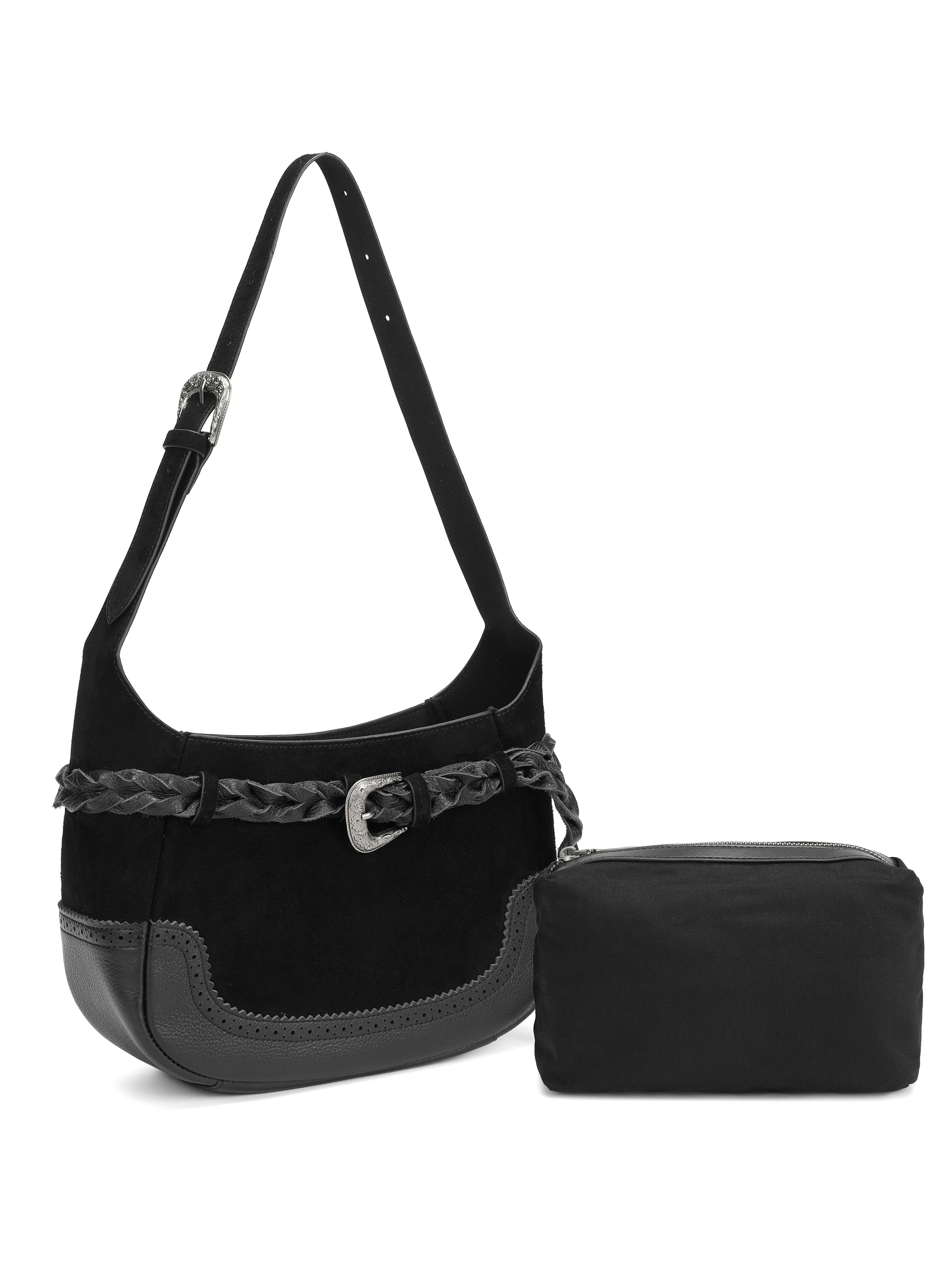 The Juniper Suede Fringe Shoulder Bag