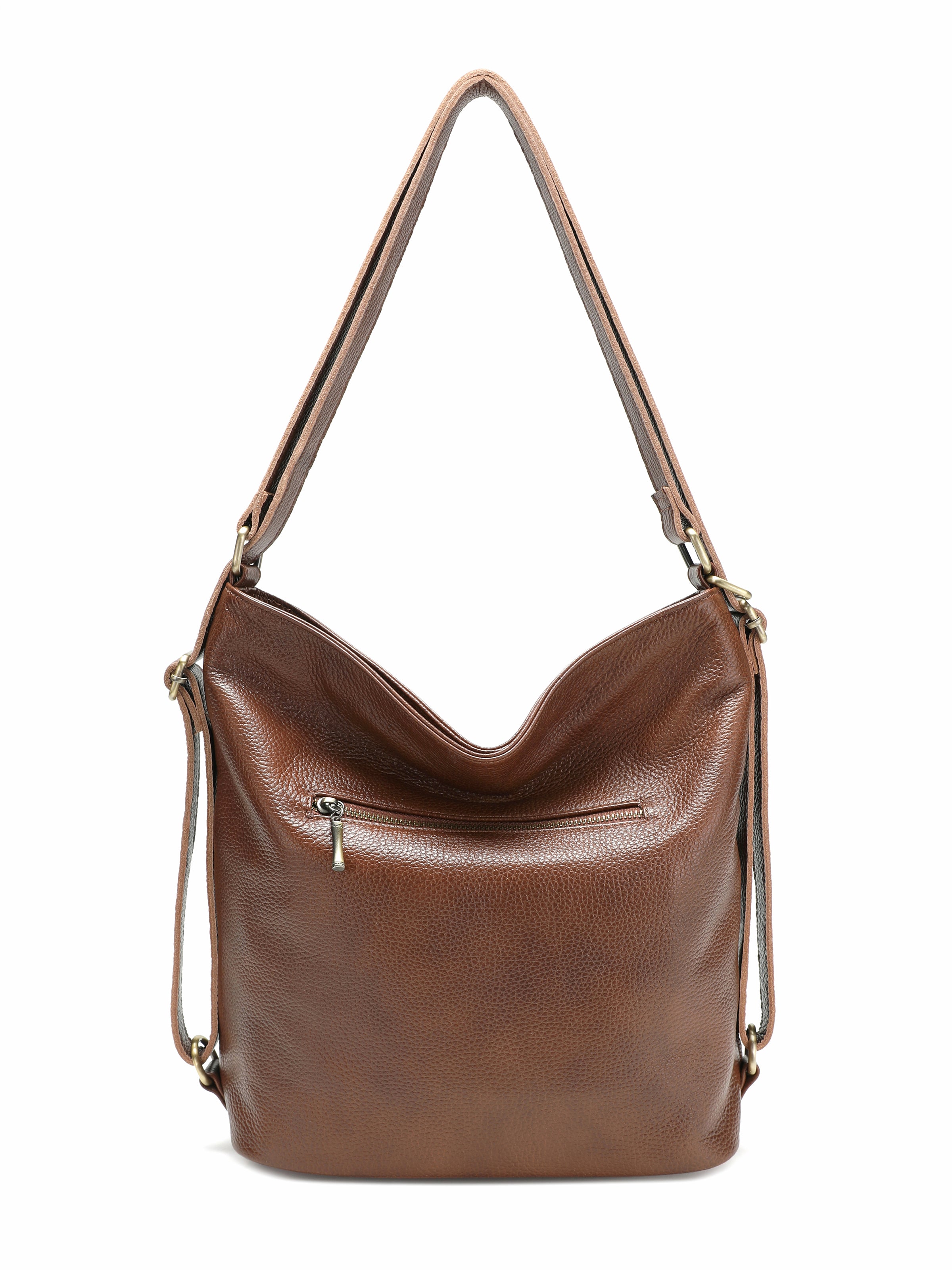 Sandra - Slouchy Leather Hobo Shoulder Bag