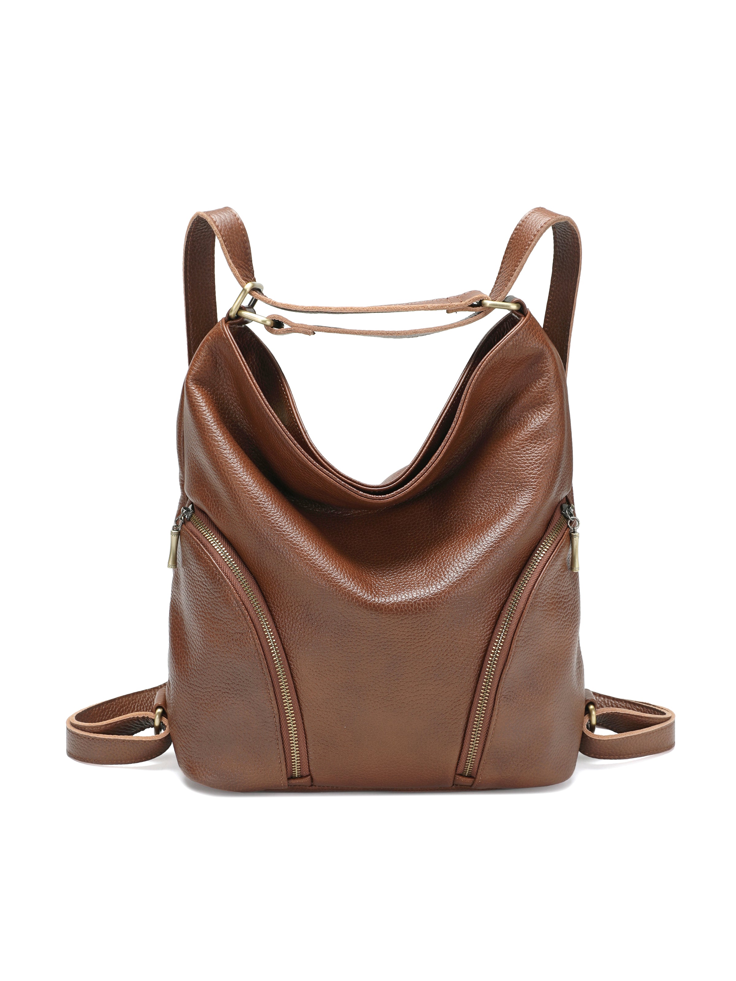 Sandra - Slouchy Leather Hobo Shoulder Bag