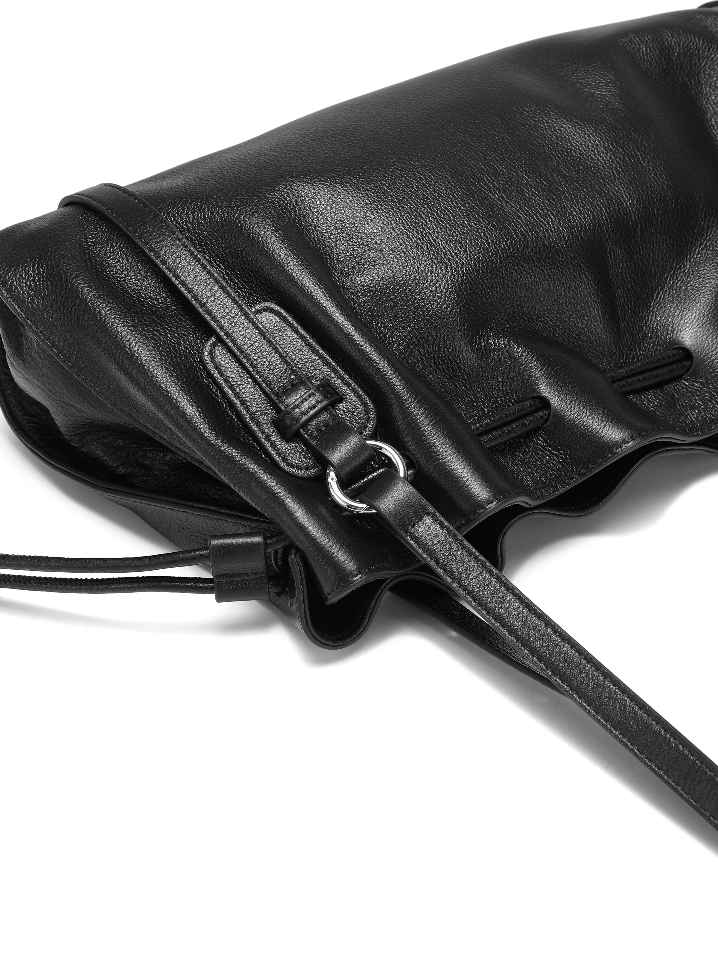 Senica Soft Ruched Handbag with Adjustable Shoulder Straps