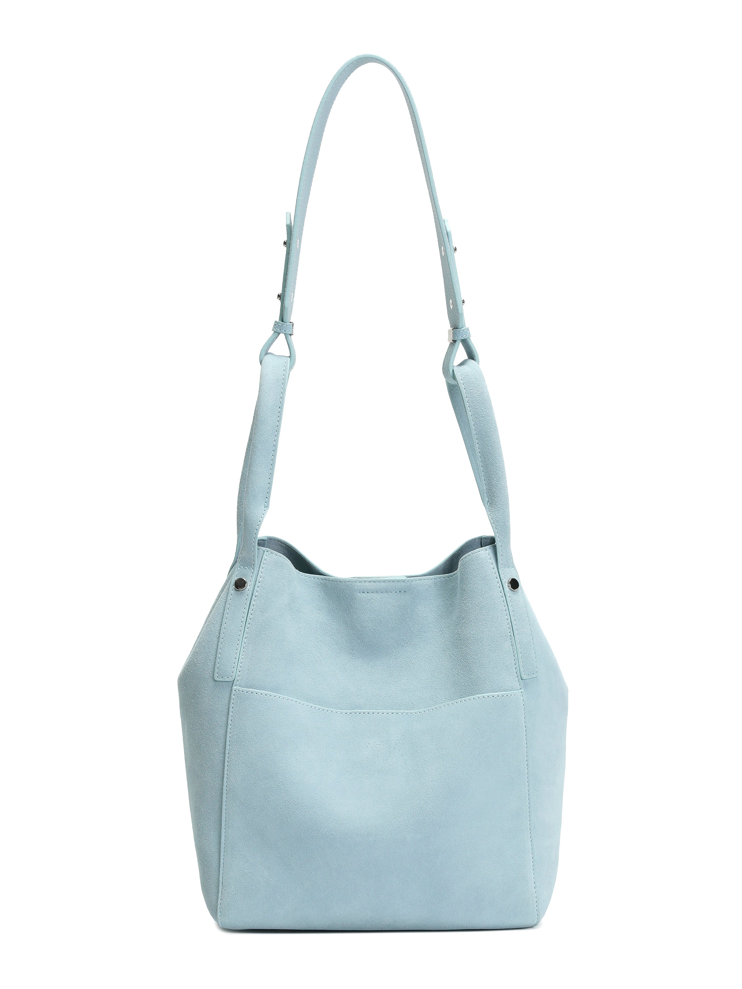 Waymark Baby Blue Suede Bag - The Essential tote