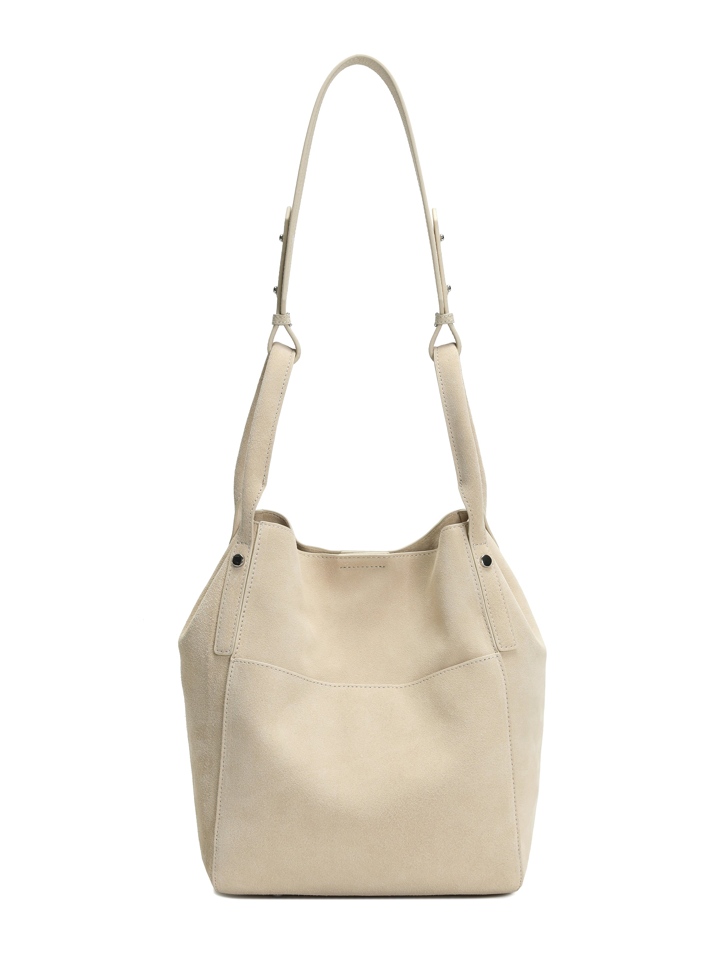 Waymark Beige Suede Bag - The Essential tote – True Couture