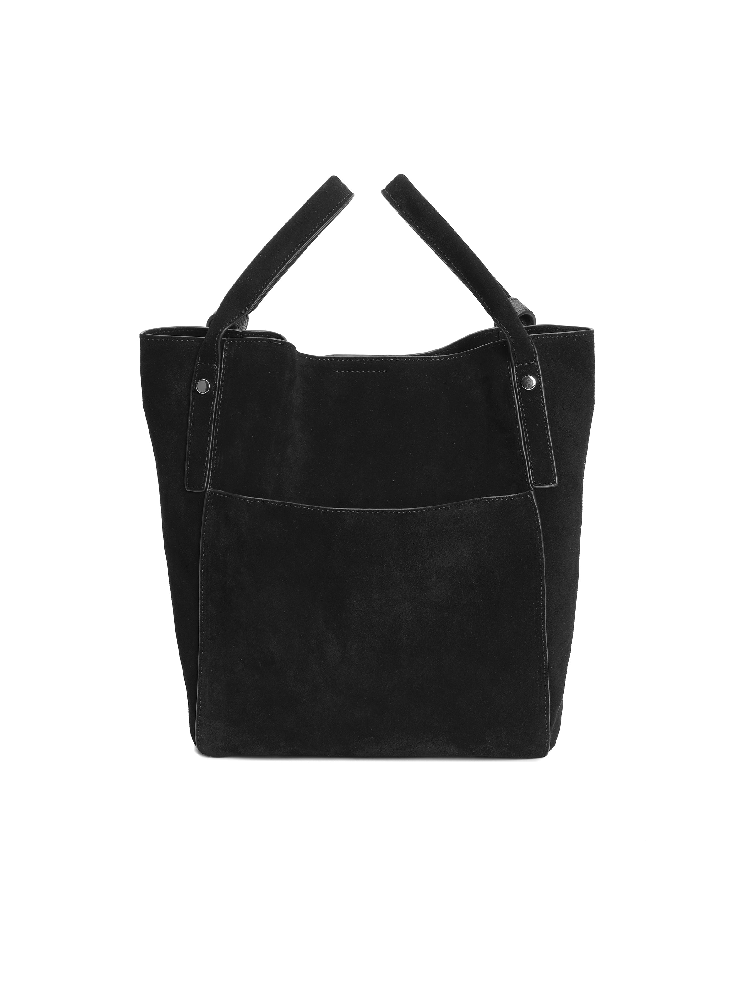 Waymark Black Suede Work Tote