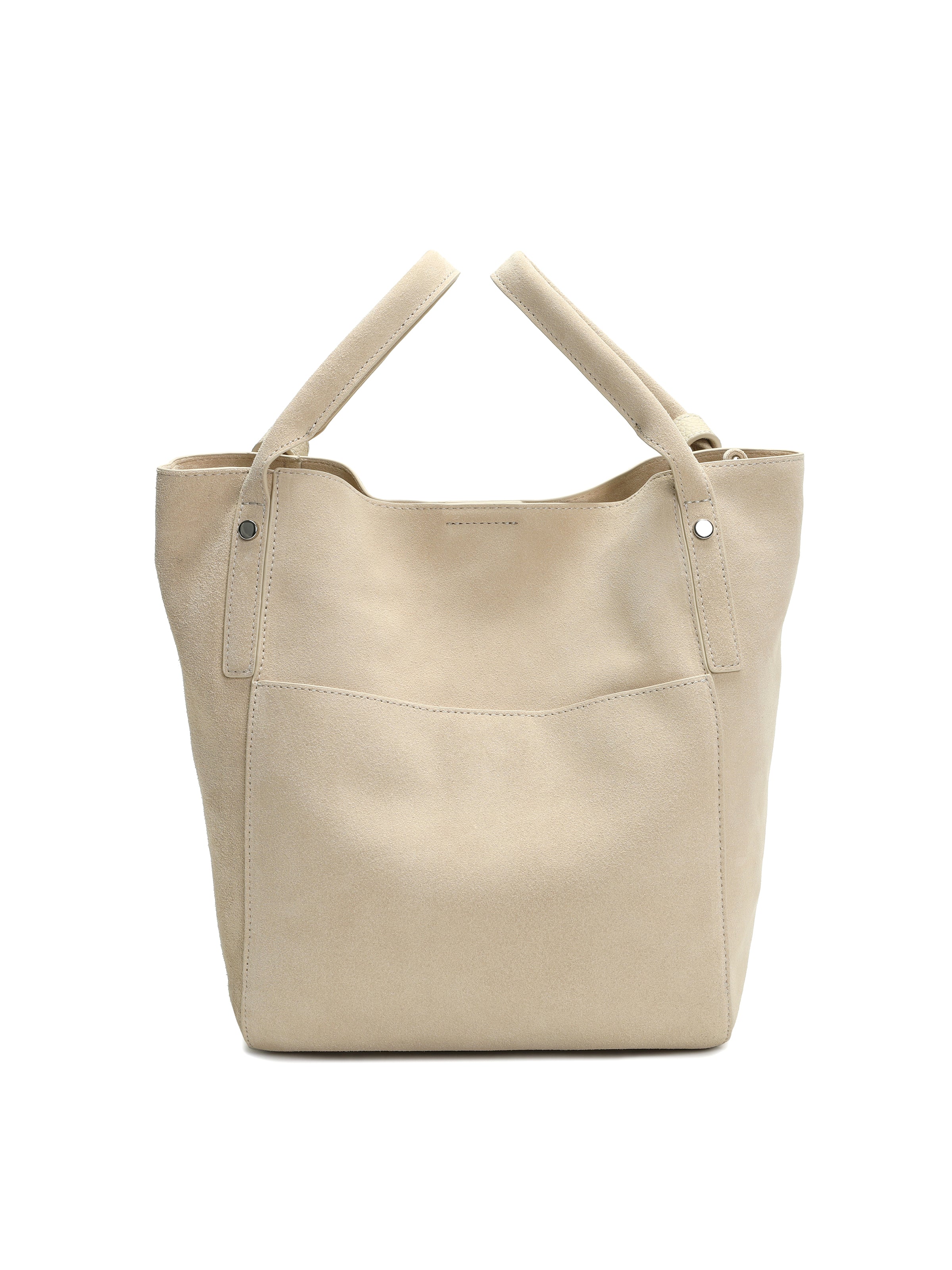 Waymark Beige Suede Bag - The Essential tote