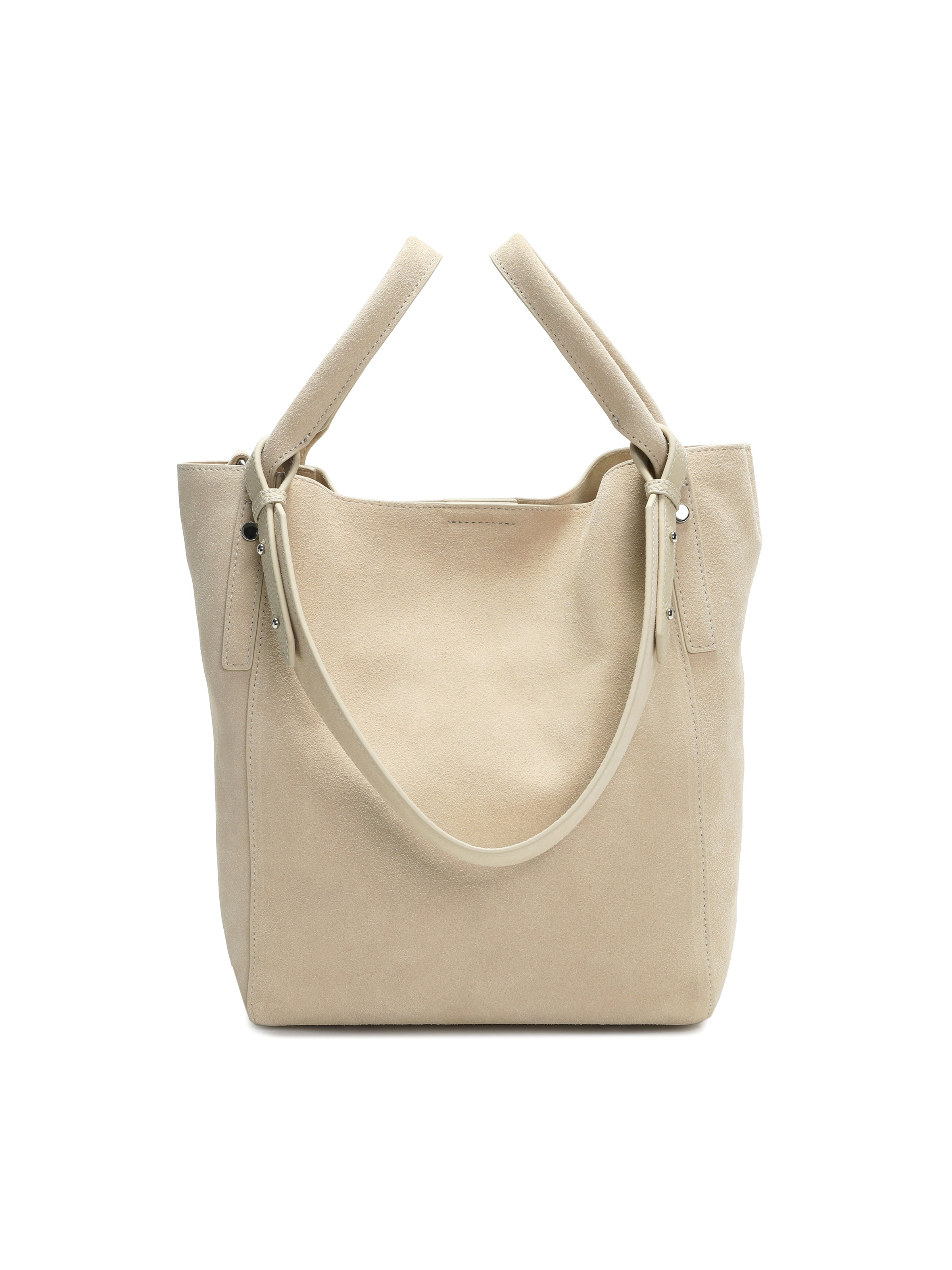 Waymark Beige Suede Bag - The Essential tote – True Couture