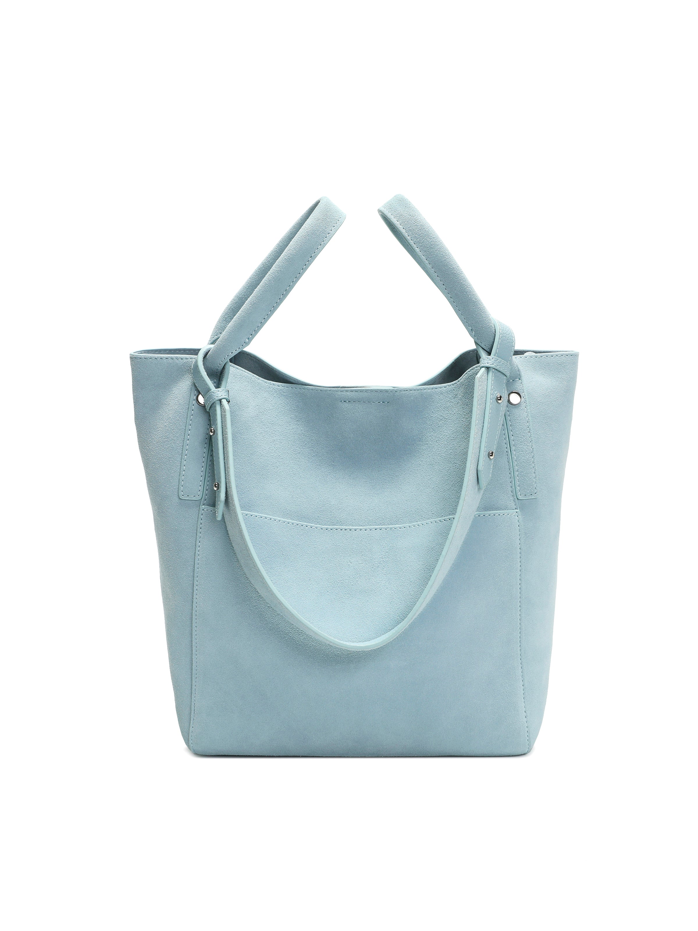 Waymark Baby Blue Suede Bag - The Essential tote