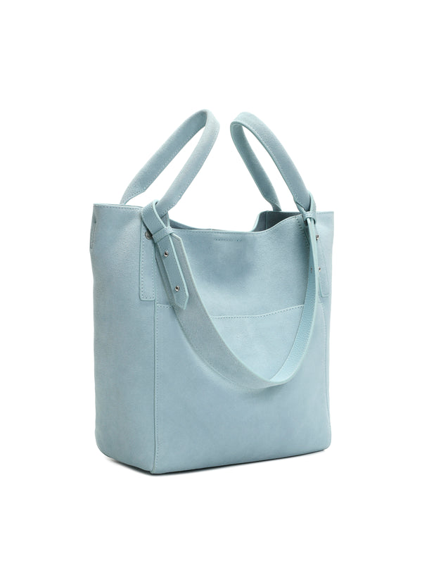 Waymark Baby Blue Suede Bag - The Essential tote