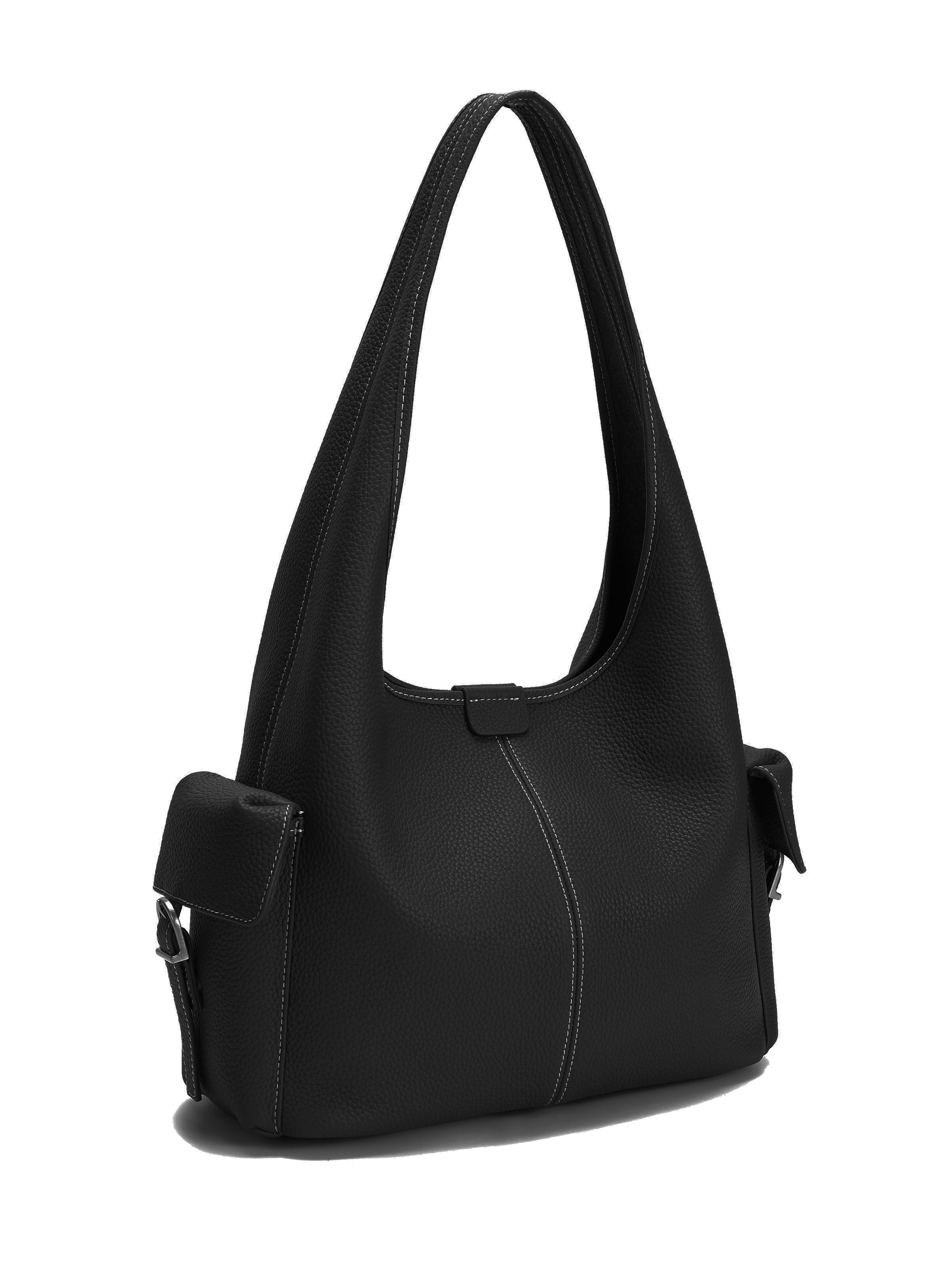 The Marais Pocket Hobo – Pebbled Leather Shoulder Bag