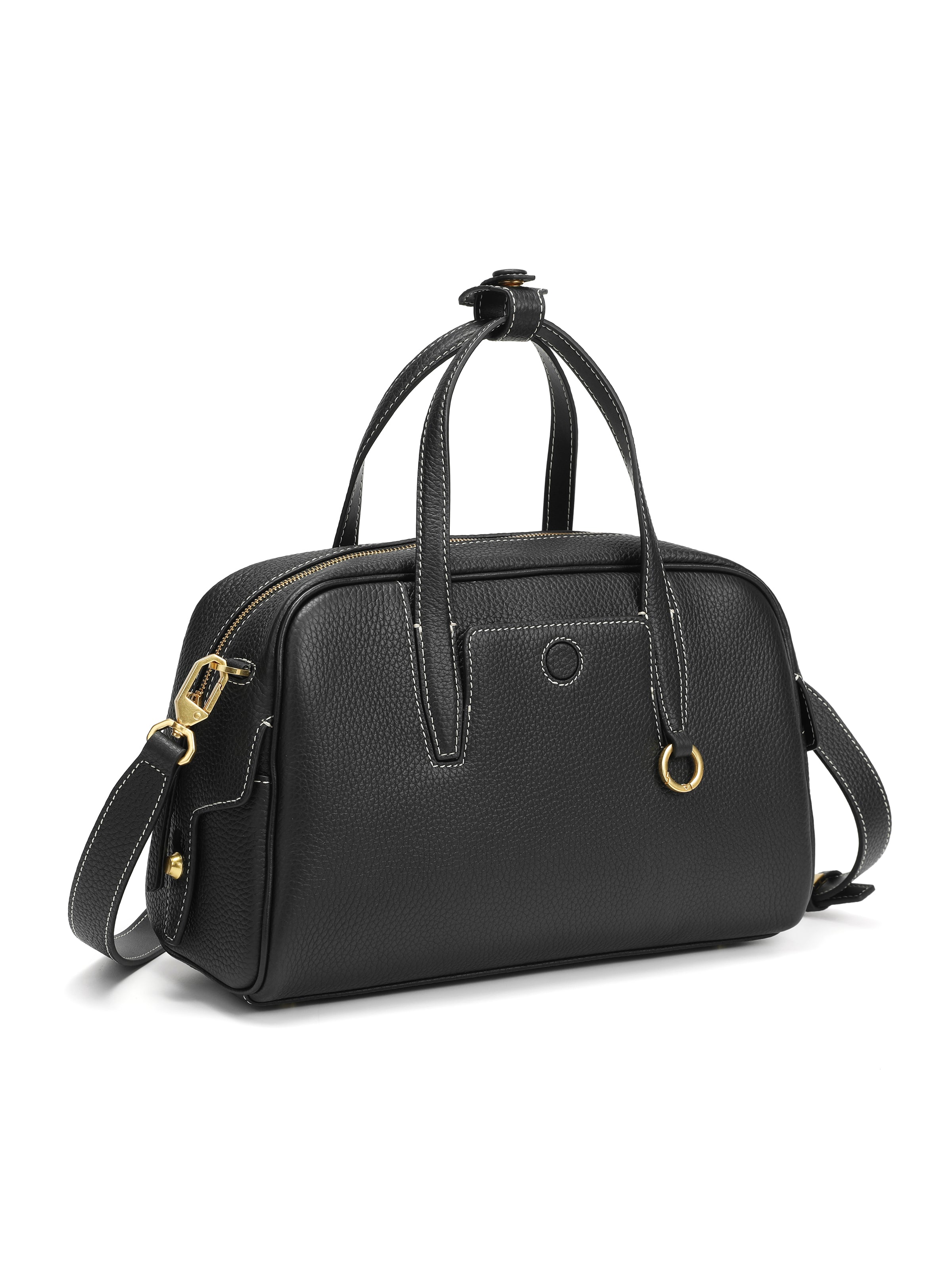 ま*ょ様 00s Industrial Hardware Leather Bag Leather Crossbody: The Calder Top-Handle Bag – Everyday Style