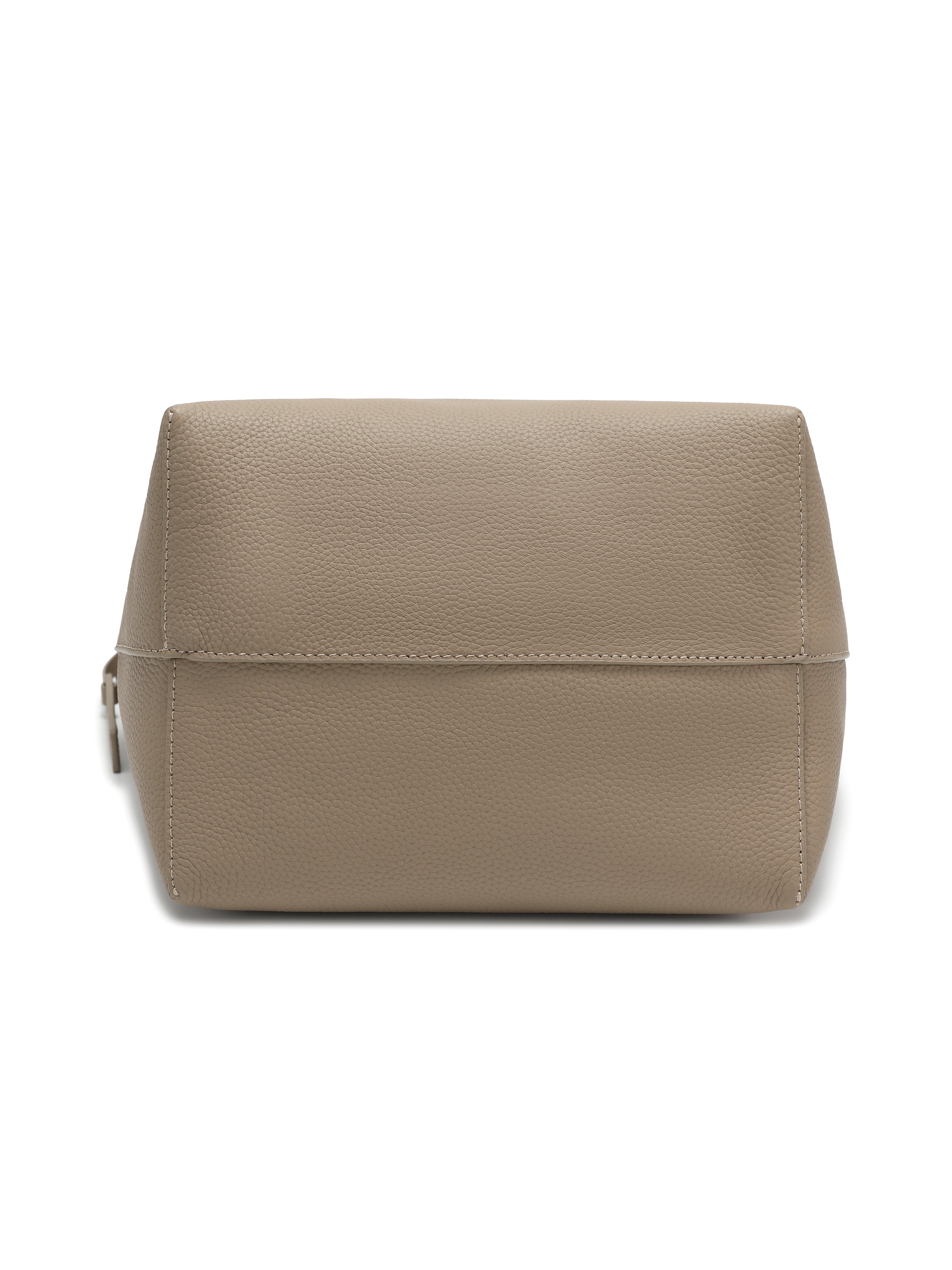 The Solenne Soft Hobo – Pebbled Leather Shoulder Bag in Nude