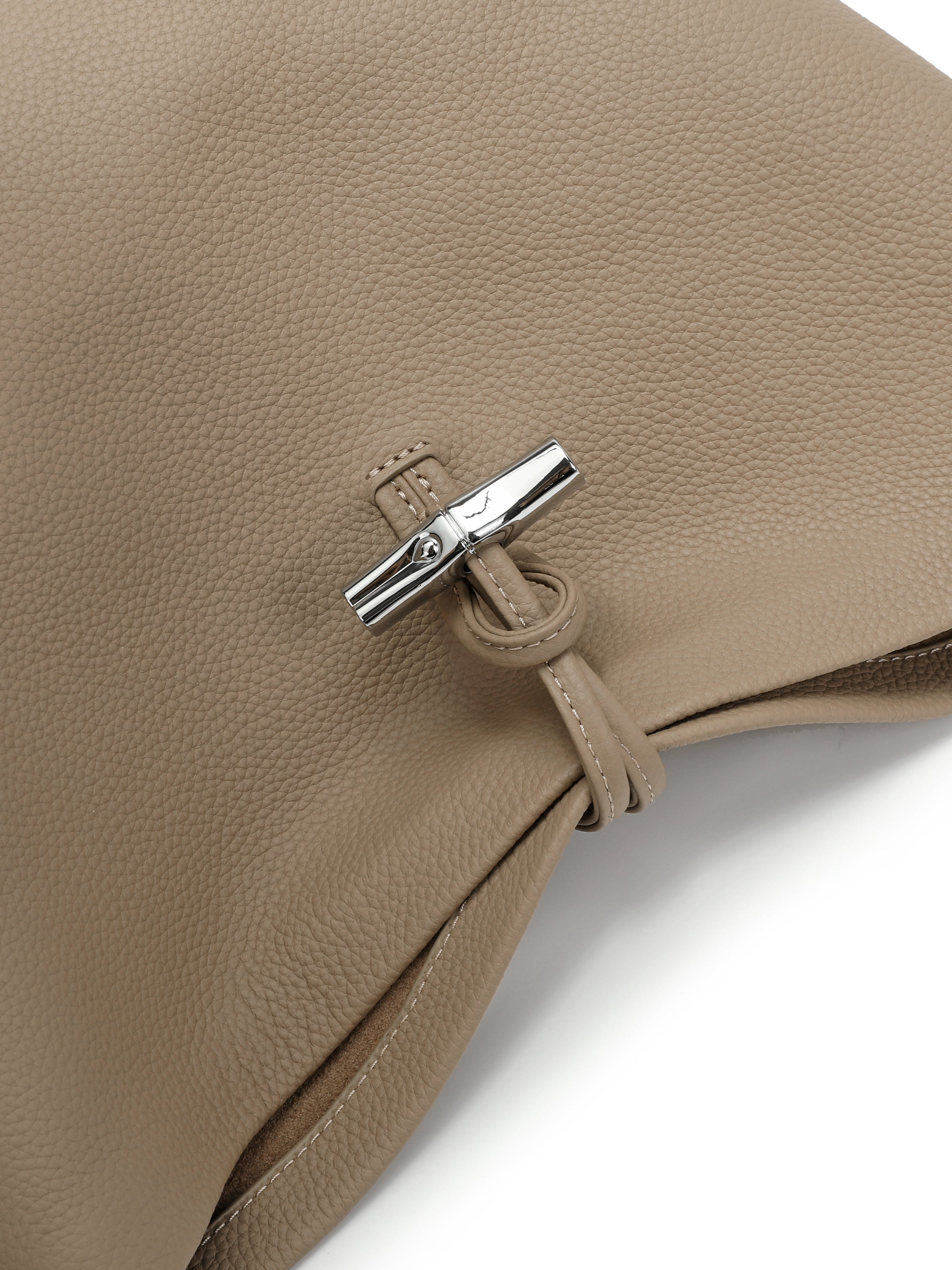 The Solenne Soft Hobo – Pebbled Leather Shoulder Bag in Nude