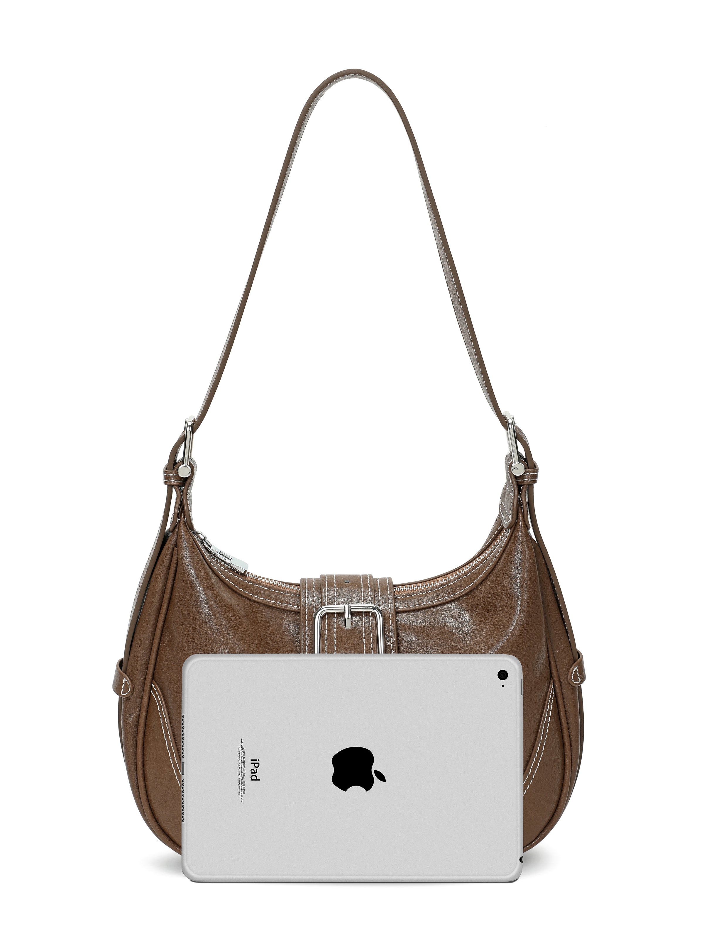 The Harper Saddle Buckle Bag – Vintage Leather in Mocha Brown