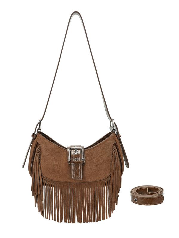 The Marlow Fringe Suede Shoulder Bag