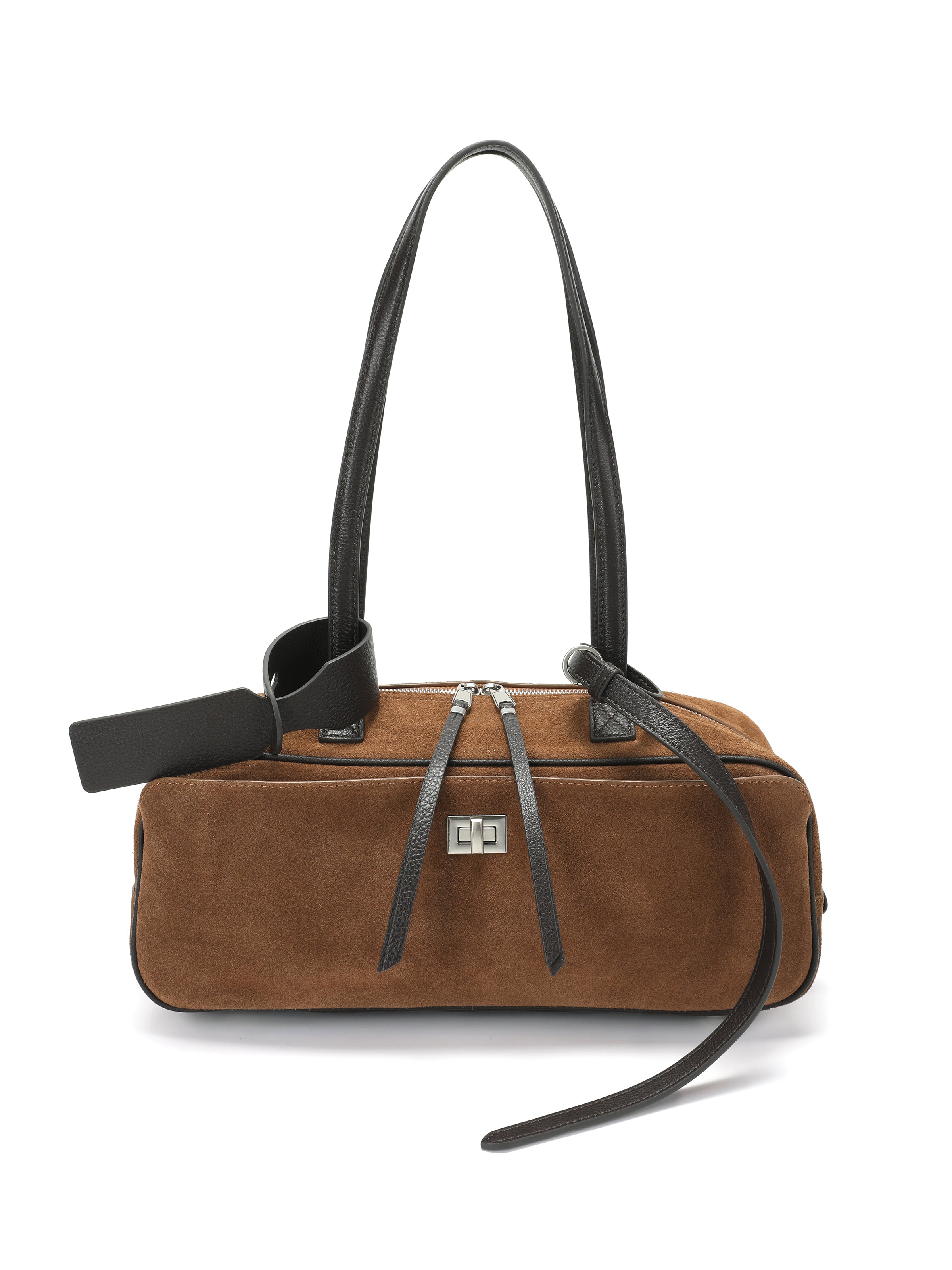 Suede Shoulder Strap Bag | The Arden Zip by True Couture